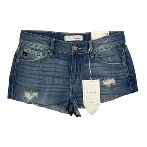 NWT Kancan Relaxed Fit Raw Hem Cutoff Denim Short 1/24
